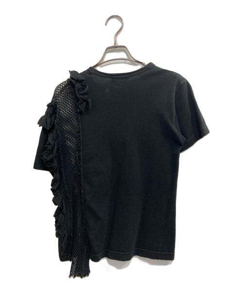 COMME des GARCONS（コムデギャルソン）COMME des GARCONS (コムデギャルソン) アシンメトリー フリル メッシュ Tシャツ ブラック サイズ:SSの古着・服飾アイテム