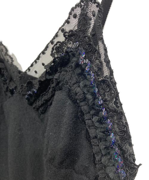 tricot COMME des GARCONS（トリココムデギャルソン）tricot COMME des GARCONS (トリココムデギャルソン) キャミソールブラウス ブラック サイズ:Sの古着・服飾アイテム