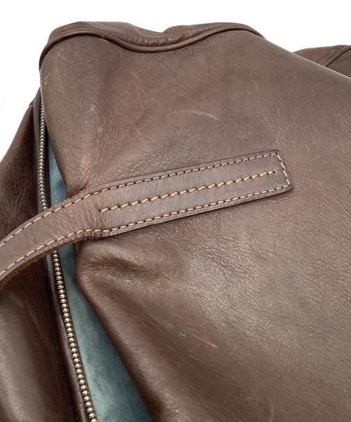 cocomeister（ココマイスター）cocomeister (ココマイスター) レザーボストンバッグ ブラウンの古着・服飾アイテム