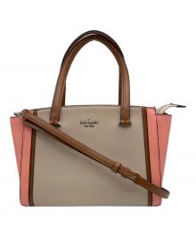 Kate Spade（ケイトスペード）の古着「2WAYショルダーバッグ」｜ベージュ×ピンク