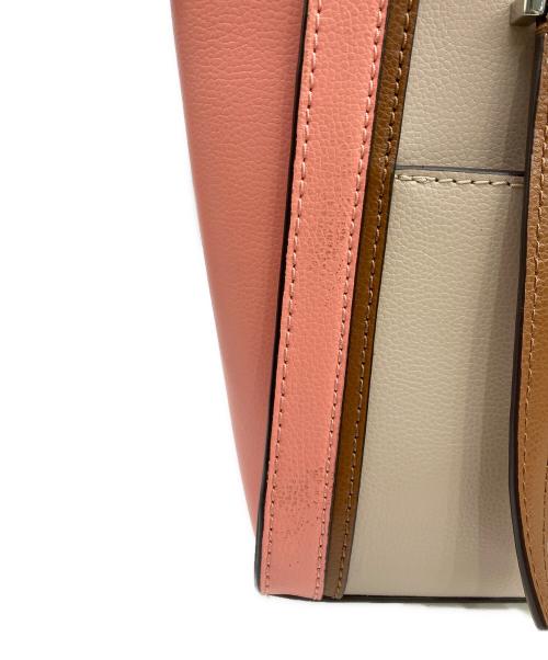 Kate Spade（ケイトスペード）Kate Spade (ケイトスペード) 2WAYショルダーバッグ ベージュ×ピンクの古着・服飾アイテム