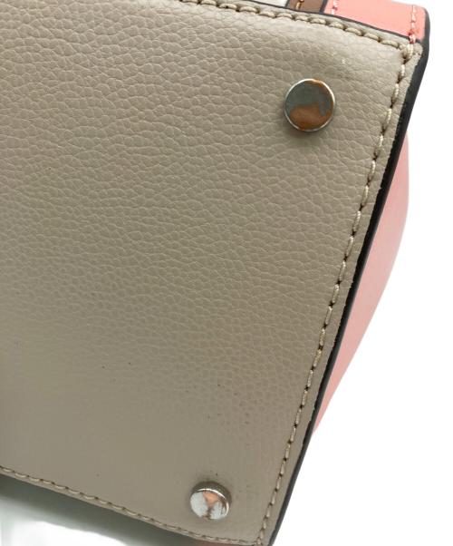 Kate Spade（ケイトスペード）Kate Spade (ケイトスペード) 2WAYショルダーバッグ ベージュ×ピンクの古着・服飾アイテム