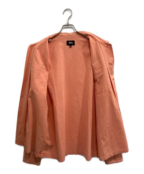 stussy（ステューシー）stussy (ステューシー) ミリタリーシャツ ピンク サイズ:Lの古着・服飾アイテム