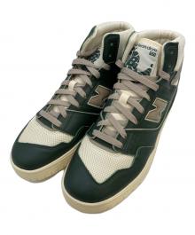 NEW BALANCE×Aime Leon Dore（ニューバランス×エメ レオン ドレ）の古着「BB650RM1/ハイカットスニーカー」｜グリーン×ホワイト