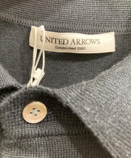 UNITED ARROWS（ユナイテッドアローズ）UNITED ARROWS (ユナイテッドアローズ) ハイゲージ コットン ニット ポロ ネイビー サイズ:L 未使用品の古着・服飾アイテム