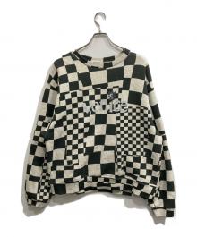 ERL（イーアールエル）の古着「VENICE CHECKER CREWNECK スウェット」｜グレー×ブラック