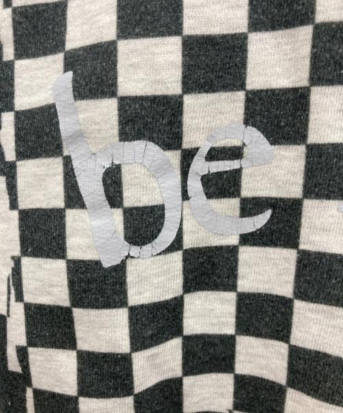 ERL（イーアールエル）ERL (イーアールエル) VENICE CHECKER CREWNECK スウェット グレー×ブラック サイズ:Lの古着・服飾アイテム