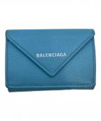 BALENCIAGAバレンシアガ）の古着「ペーパー ミニ ウォレット」｜ブルー