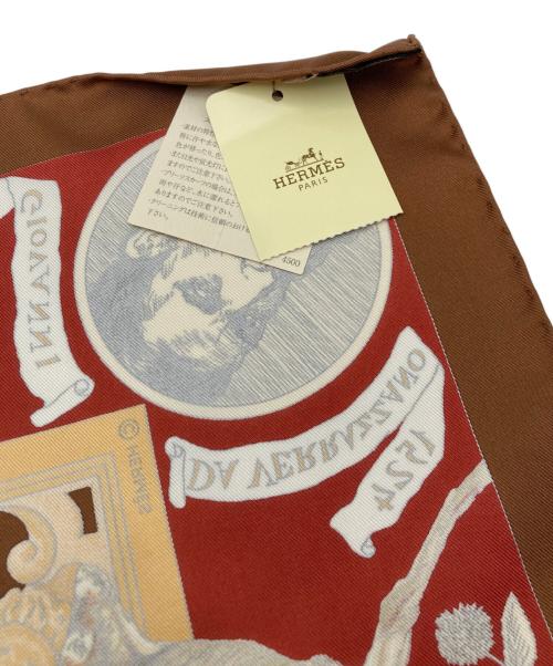HERMES（エルメス）HERMES (エルメス) シルクスカーフ ブラウン 未使用品の古着・服飾アイテム