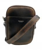 COACHコーチ）の古着「ヒッチ クロスボディ・ラブド レザー」｜ブラウン