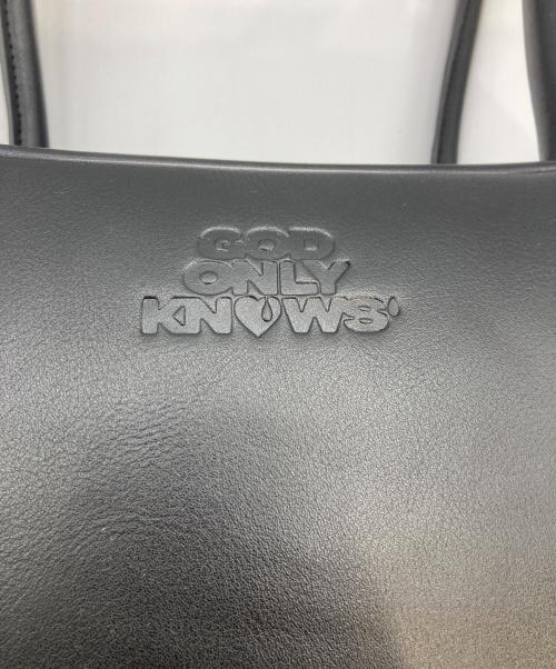 GODONLYKNOWS（ゴッド オンリー ノウズ）GODONLYKNOWS (ゴッド オンリー ノウズ) フェイクレザーハンドルバッグ ブラックの古着・服飾アイテム