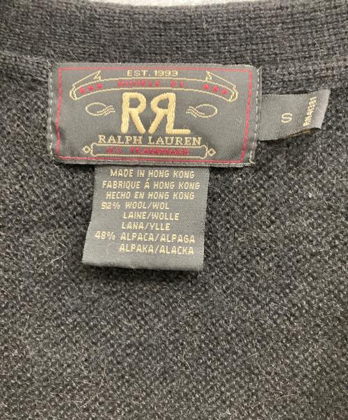 RRL（ダブルアールエル）RRL (ダブルアールエル) 三つ星タグ ウール アルパカ カーディガン ブラック サイズ:Sの古着・服飾アイテム