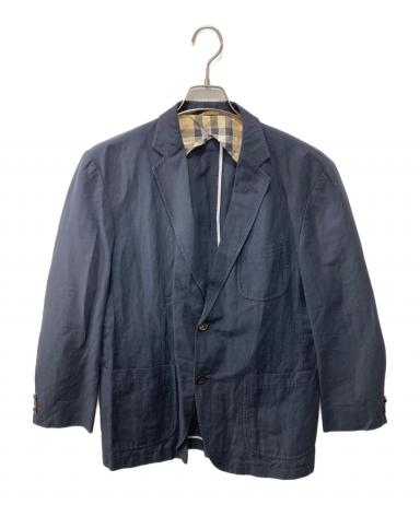 【希少・美品】バーバリーロンドン リネンジャケット　ブラック 42 中古・古着通販】BURBERRY LONDON (バーバリーロンドン) リネン混