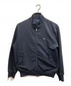 FRED PERRYフレッドペリー）の古着「Jersey Harrington Jacket/ジャージー ハリントン ジャケット」｜ネイビー