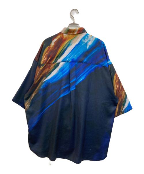 MAISON SPECIAL（メゾンスペシャル）MAISON SPECIAL (メゾンスペシャル) ideas and PAINTING (アイディアズアンドペインティング) Abstract Prime-Over Short Sleeve Shirt ブルー サイズ:2の古着・服飾アイテム