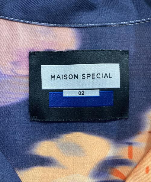 MAISON SPECIAL（メゾンスペシャル）MAISON SPECIAL (メゾンスペシャル) マルチプリントプライムオーバーオープンカラーショートスリーブシャツ オレンジ サイズ:02の古着・服飾アイテム