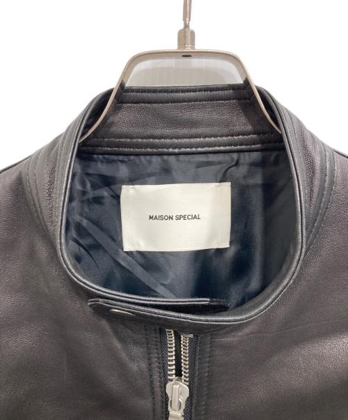 MAISON SPECIAL（メゾンスペシャル）MAISON SPECIAL (メゾンスペシャル) Dress-Fit Sheep Leather Single Rider Jacket ブラック サイズ:2の古着・服飾アイテム