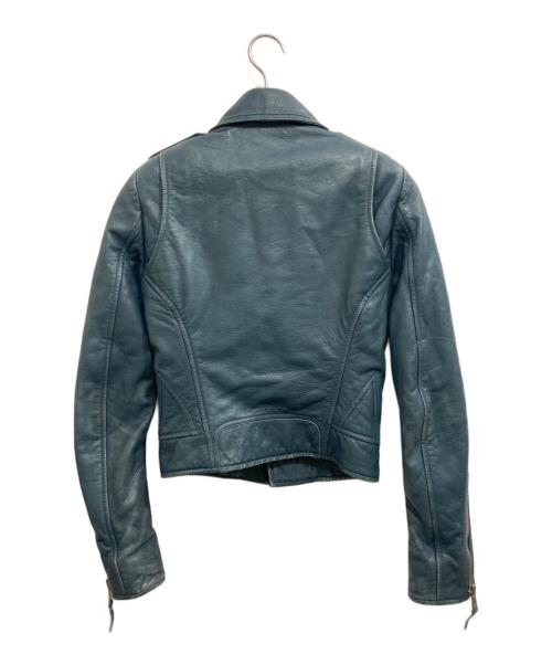 BALENCIAGA（バレンシアガ）BALENCIAGA (バレンシアガ) Leather Biker backet ブルー サイズ:36の古着・服飾アイテム