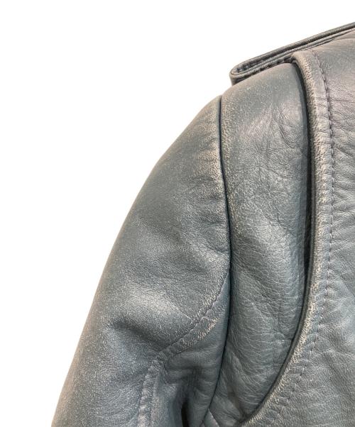 BALENCIAGA（バレンシアガ）BALENCIAGA (バレンシアガ) Leather Biker backet ブルー サイズ:36の古着・服飾アイテム