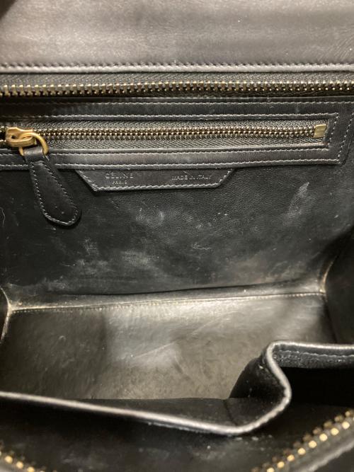 CELINE（セリーヌ）CELINE (セリーヌ) ラゲージマイクロショッパー レッド×ブラックの古着・服飾アイテム