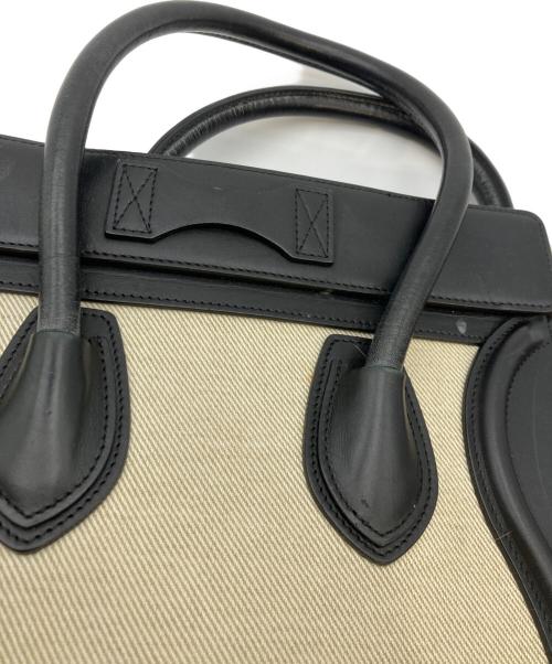 CELINE（セリーヌ）CELINE (セリーヌ) ラゲージマイクロショッパー レッド×ブラックの古着・服飾アイテム