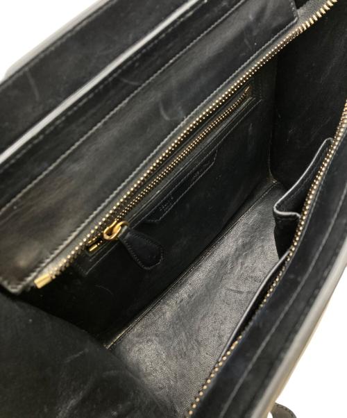 CELINE（セリーヌ）CELINE (セリーヌ) ラゲージマイクロショッパー レッド×ブラックの古着・服飾アイテム