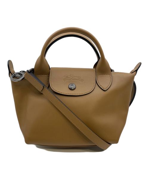 LONGCHAMP（ロンシャン）LONGCHAMP (ロンシャン) ル プリアージュ  エクストラ XS トップハンドルバック/Le Pliage Xtra XS ブラウン/カシューの古着・服飾アイテム