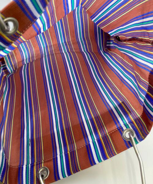 MARNI（マルニ）MARNI (マルニ) フラワーカフェトートバッグ ブラウン×ブルーの古着・服飾アイテム
