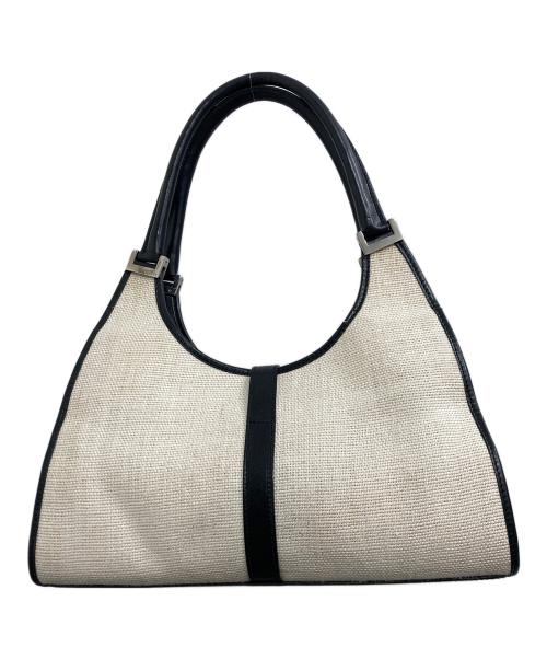 GUCCI（グッチ）GUCCI (グッチ) ジャッキーハンドバッグ/ワンショルダーバッグ ホワイト×ブラックの古着・服飾アイテム