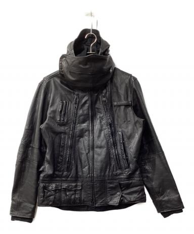 【美品】AVIREX P.D.W FACEMASK LEATHER JACKET 中古・古着通販】AVIREX P.D.W (アヴィレックスピーディーダブリュー