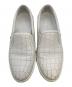 中古・古着 JIMMY CHOO (ジミーチュウ) 型押しスリッポン ホワイト サイズ:43：13000円