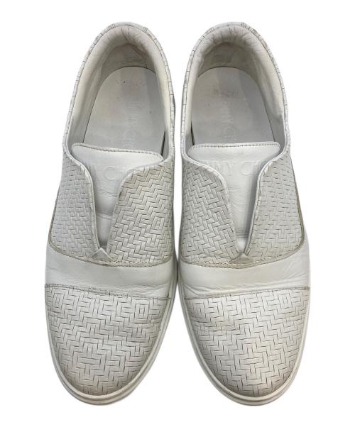 JIMMY CHOO（ジミーチュウ）JIMMY CHOO (ジミーチュウ) CASPIAN ローカットスニーカー ホワイト サイズ:43の古着・服飾アイテム