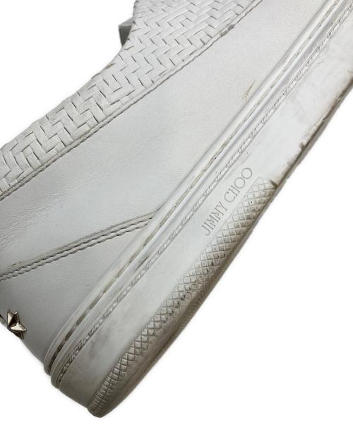 JIMMY CHOO（ジミーチュウ）JIMMY CHOO (ジミーチュウ) CASPIAN ローカットスニーカー ホワイト サイズ:43の古着・服飾アイテム