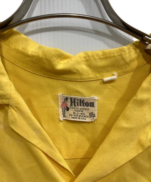 Hilton（ヒルトン）Hilton (ヒルトン) ボーリングシャツ イエロー サイズ:Lの古着・服飾アイテム