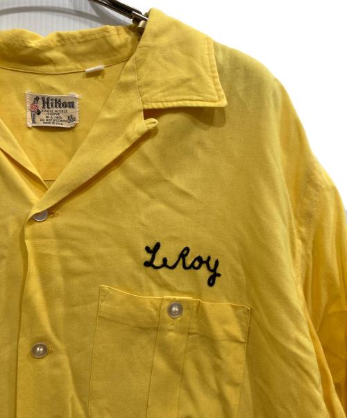 Hilton（ヒルトン）Hilton (ヒルトン) ボーリングシャツ イエロー サイズ:Lの古着・服飾アイテム