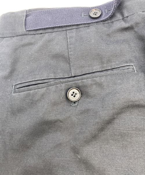 Maison Margiela（メゾンマルジェラ）Maison Margiela (メゾンマルジェラ) コットンリネンアジャスタースラックス ネイビー サイズ:46の古着・服飾アイテム