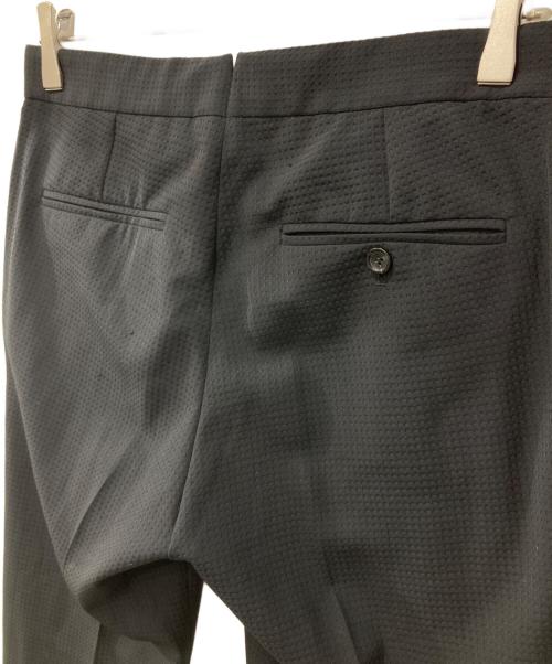 RAF SIMONS（ラフシモンズ）RAF SIMONS (ラフシモンズ) シアサッカー ベルテッドパンツ ブラック サイズ:44の古着・服飾アイテム