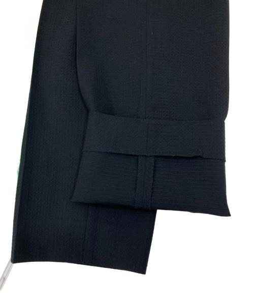 RAF SIMONS（ラフシモンズ）RAF SIMONS (ラフシモンズ) シアサッカー ベルテッドパンツ ブラック サイズ:44の古着・服飾アイテム