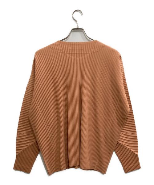 HOMME PLISSE ISSEY MIYAKE（オム プリッセ イッセイ ミヤケ）HOMME PLISSE ISSEY MIYAKE (オム プリッセ イッセイ ミヤケ) プリーツカーディガン オレンジ サイズ:3の古着・服飾アイテム