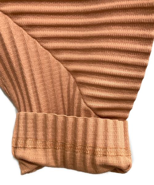 HOMME PLISSE ISSEY MIYAKE（オム プリッセ イッセイ ミヤケ）HOMME PLISSE ISSEY MIYAKE (オム プリッセ イッセイ ミヤケ) プリーツカーディガン オレンジ サイズ:3の古着・服飾アイテム