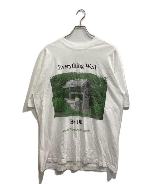 ONLINE CERAMICS（オンライン セラミックス）Online Ceramics (オンライン セラミックス) プリントTシャツ/Everything Well Be Ok T-Shirt ホワイト サイズ:XLの古着・服飾アイテム