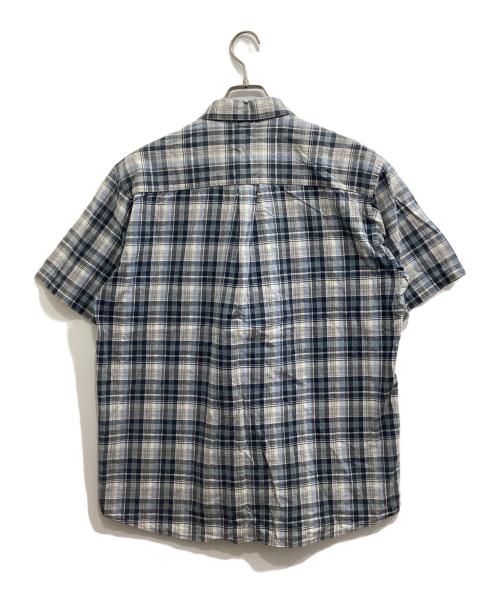 stussy（ステューシー）stussy (ステューシー) S/S チェックシャツ ブルー×グレー サイズ:Lの古着・服飾アイテム