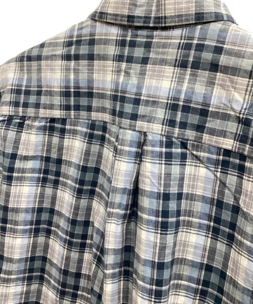 stussy（ステューシー）stussy (ステューシー) S/S チェックシャツ ブルー×グレー サイズ:Lの古着・服飾アイテム