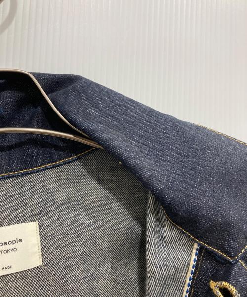 beautiful people（ビューティフルピープル）beautiful people (ビューティフルピープル) selvedge denim big blouson/セルヴィッチデニムビッグブルゾン インディゴ サイズ:38の古着・服飾アイテム
