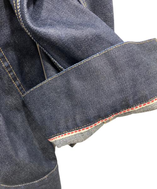 beautiful people（ビューティフルピープル）beautiful people (ビューティフルピープル) selvedge denim big blouson/セルヴィッチデニムビッグブルゾン インディゴ サイズ:38の古着・服飾アイテム