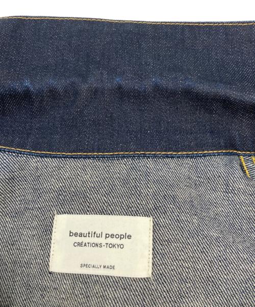 beautiful people（ビューティフルピープル）beautiful people (ビューティフルピープル) selvedge denim big blouson/セルヴィッチデニムビッグブルゾン インディゴ サイズ:38の古着・服飾アイテム