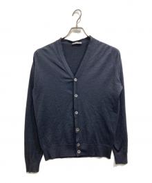 JOHN SMEDLEY（ジョンスメドレー）の古着「メリノウールカーディガン」｜チャコールグレー