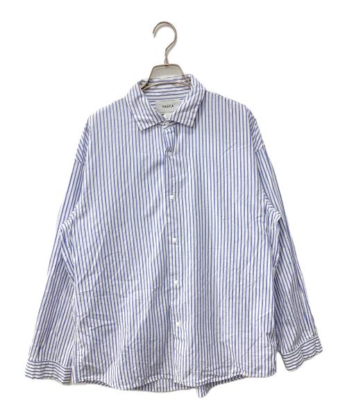 YAECA（ヤエカ）YAECA (ヤエカ) コンフォート ストライプシャツ ブルー×ホワイト サイズ:Sの古着・服飾アイテム