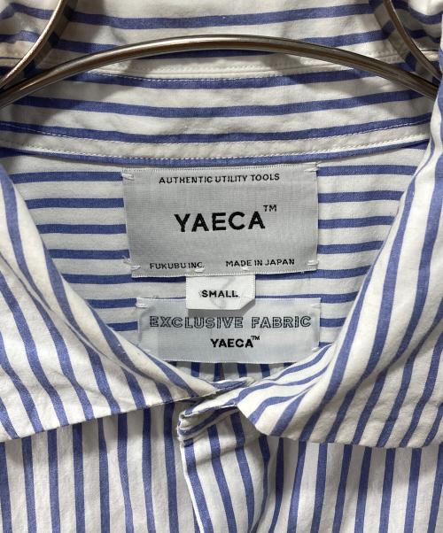 YAECA（ヤエカ）YAECA (ヤエカ) コンフォート ストライプシャツ ブルー×ホワイト サイズ:Sの古着・服飾アイテム