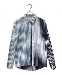 MARNI（マルニ）の古着「切替ストライプシャツ」｜ブルー×ホワイト